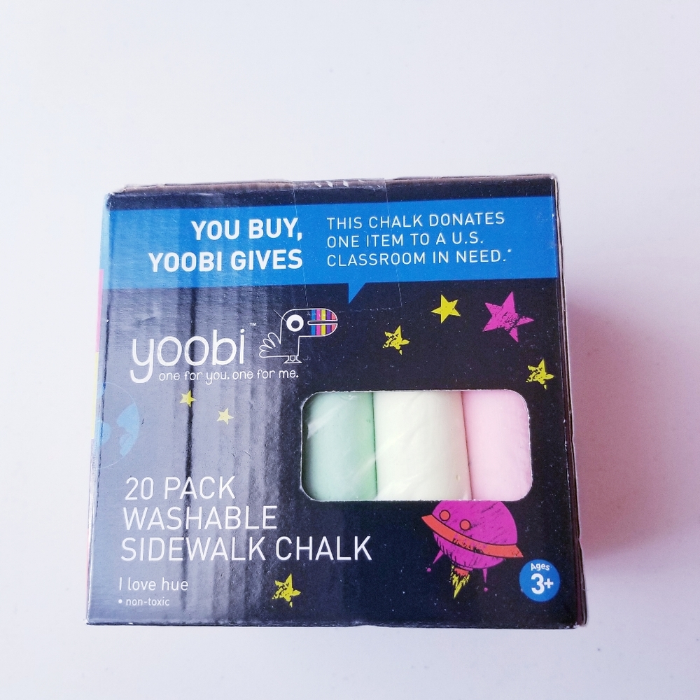 Yoobi Washable Sidewalk Chalk Multicolor NEW